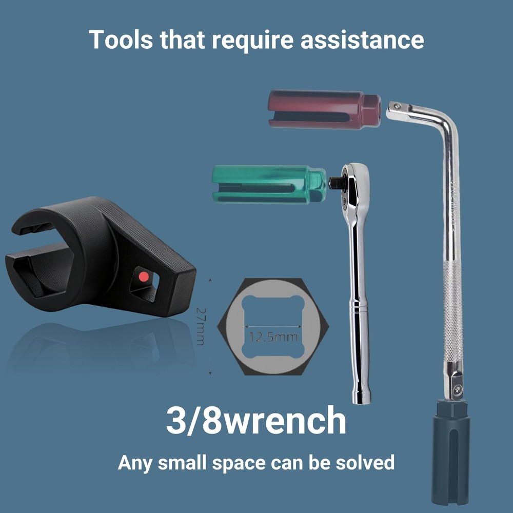 3/8 Drive 22mm Offset Oxygen Sensor Socket