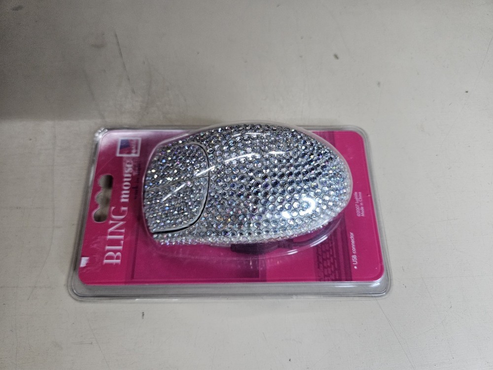 NEW Bling Mouse, Wireless, Silver Beads Sparkles, Lushlife