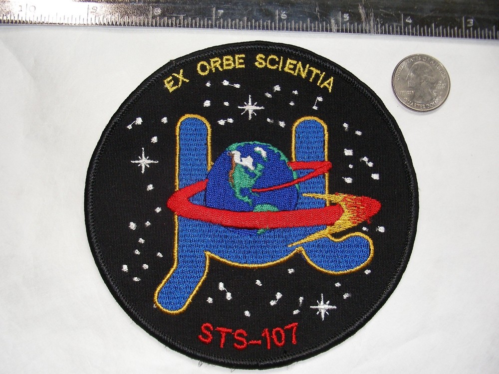 STS-107 Ex Orbe Scientia Patch NASA 5" Black Bordered Version Ug Science Space