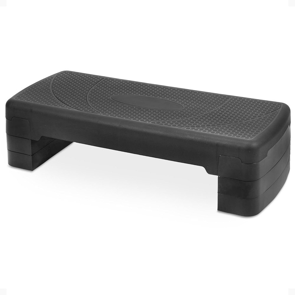 Aerobic Step Platform Trainer with Adjustable 3-Level Risers, 400 Pound Weight C