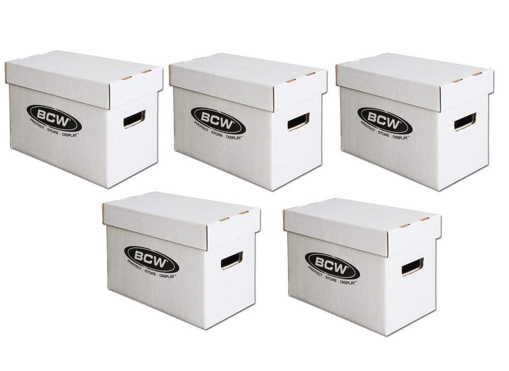 5 BCW Short Comic Book Storage Boxes