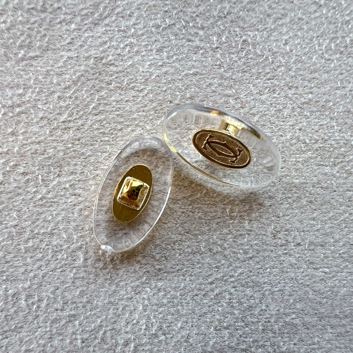New Authentic Gold Cartier Nose Pad Replacements for Glasses/Sunglass (US Sell)