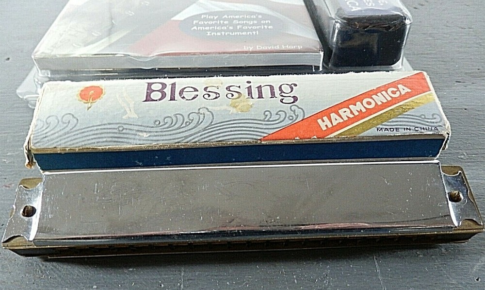 Vintage Blessing Harmonica + David Harp Red, White, and the Blues HARMONICA NEW