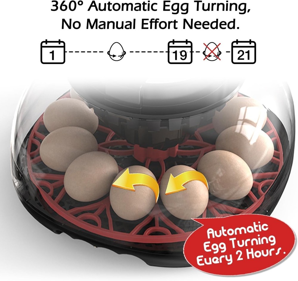 Smart Chicken Incubators for Hatching Eggs with Automatic Turner Small Poultr...