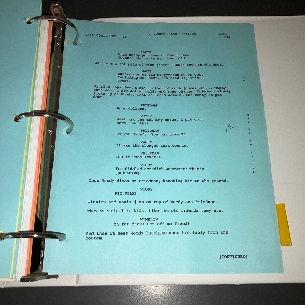 NET WORTH (7/16/98) Asst. Dir. LOADED FINAL DRAFT SCRIPT & PRODUCTION BINDER+COA