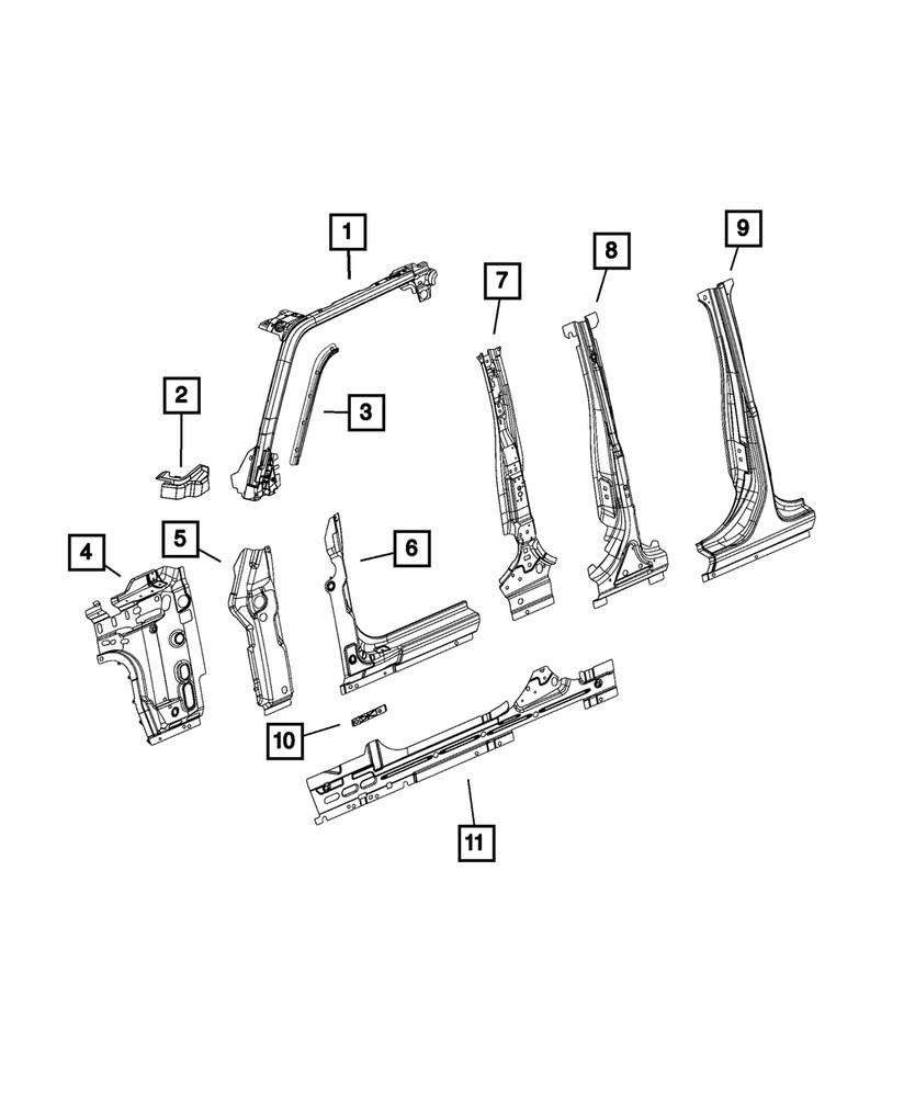 Genuine Mopar Cowl Side Panel Left 68302729AC
