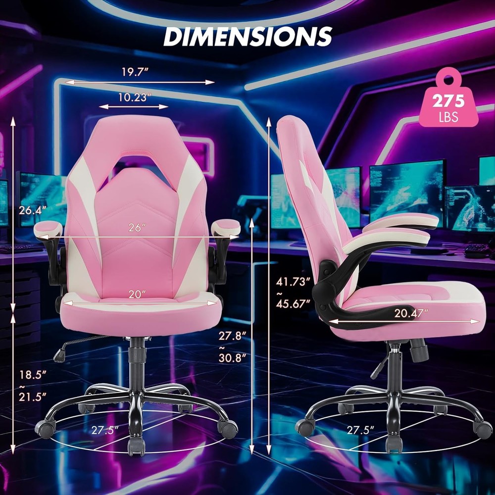 Computer Gaming Desk Chair - Ergonomic Office Executive Adjustable Swivel Task