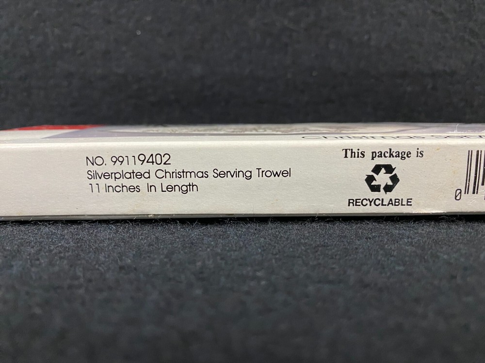 Vintage Silver Plated Cake Pie Server Spatula Engraved Merry Christmas Trowel