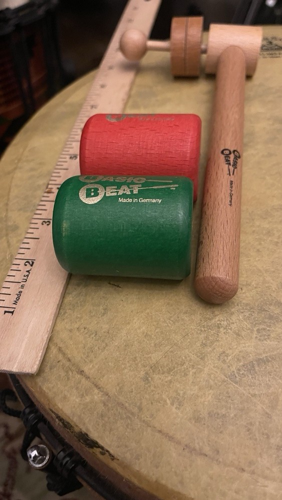 2 Basic Beat small wood maracas & Clacker early education Pro quality Excellent