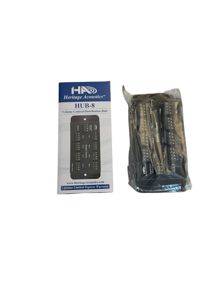 Heritage Acuostics HUB-8 Volume Control Distribution 1 Input 8 Ouputs Stereo