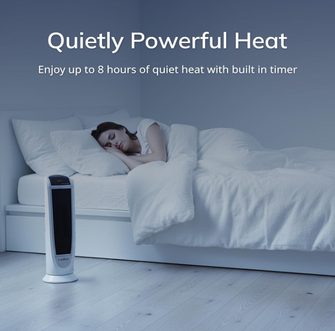 1500W Ceramic Tower Heater – Oscillating Digital Heater with Timer & Remote