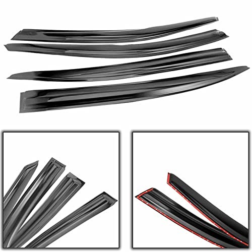 4-Pack Window Visor Rain Guard Vent Shade Deflectors Replacement for 2008-2012