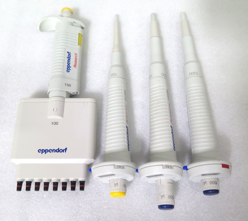 R200159 (4) Eppendorf Reference Pipettes 2x 100, 2x 1000