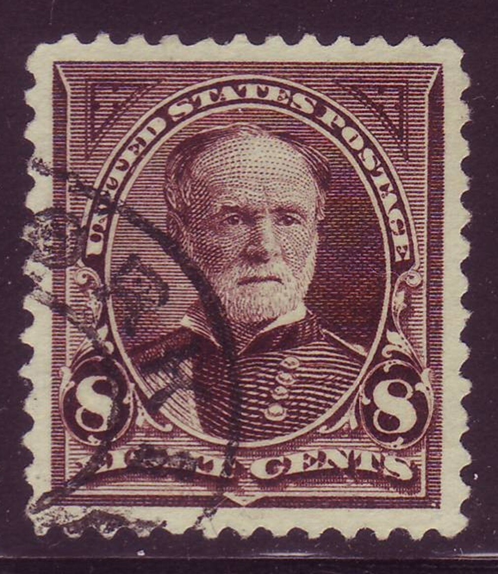 272 ( 8c Sherman ) - GEM CENTER - NICE MARGINS - LOVELY CANCEL -  CLEAN BACK !!