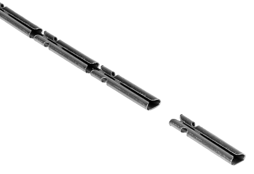 Code 80 Terminal Rail Joiners (5 Pair), N Scale, Nickel Silver w 8" Leads