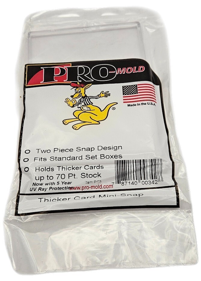 (6-Pack) Pro-Mold Thick Card Mini Snap Tite Holders 70pt For Thicker Cards