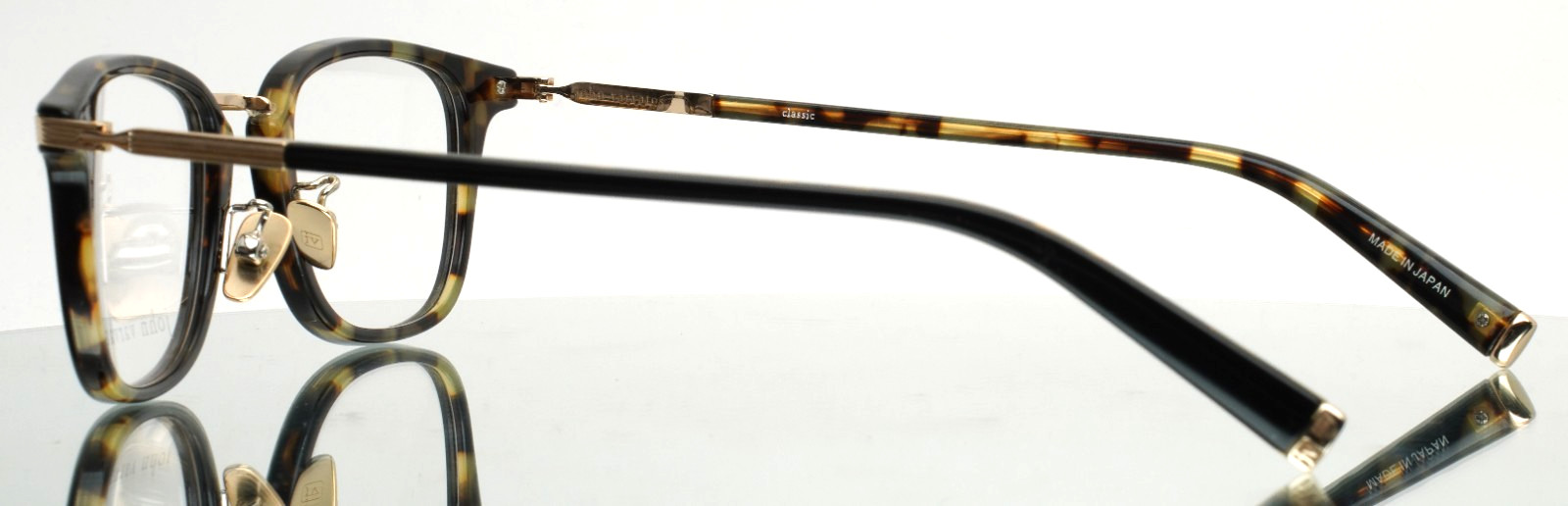 JOHN VARVATOS V405 Black Tortoise Mens Square Full Rim Eyeglasses 48-23-150