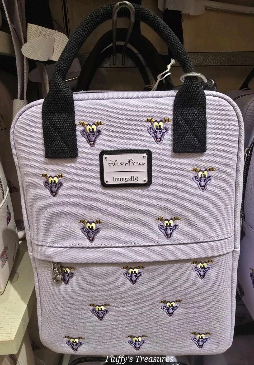 2025 Disney Parks Epcot Figment Purple Canvas Loungefly Backpack NEW