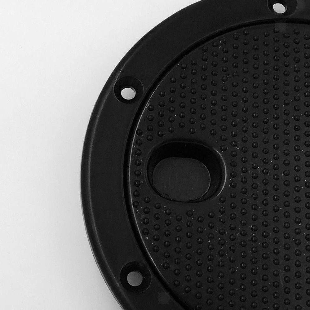Boat Deck Plate with Boat Accessory 6 \"Black Plastic