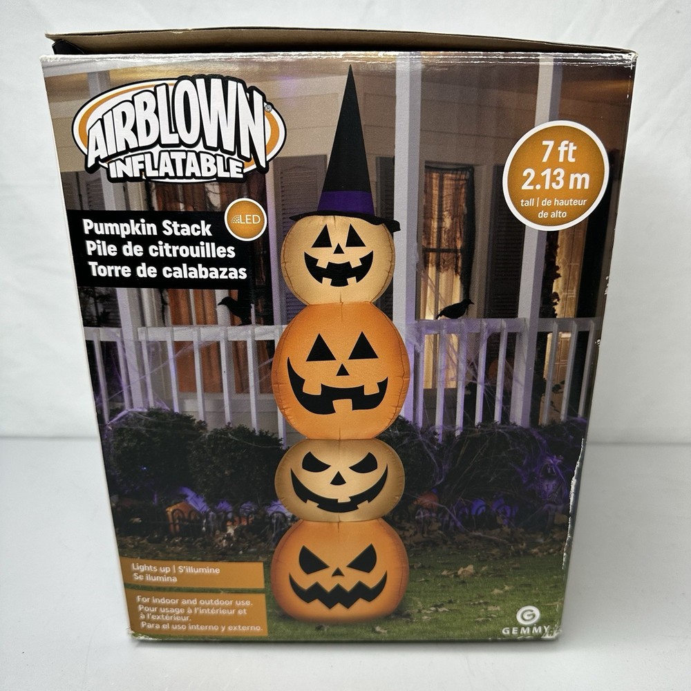 Airblown Inflatable 7 Ft Pumpkin Stack