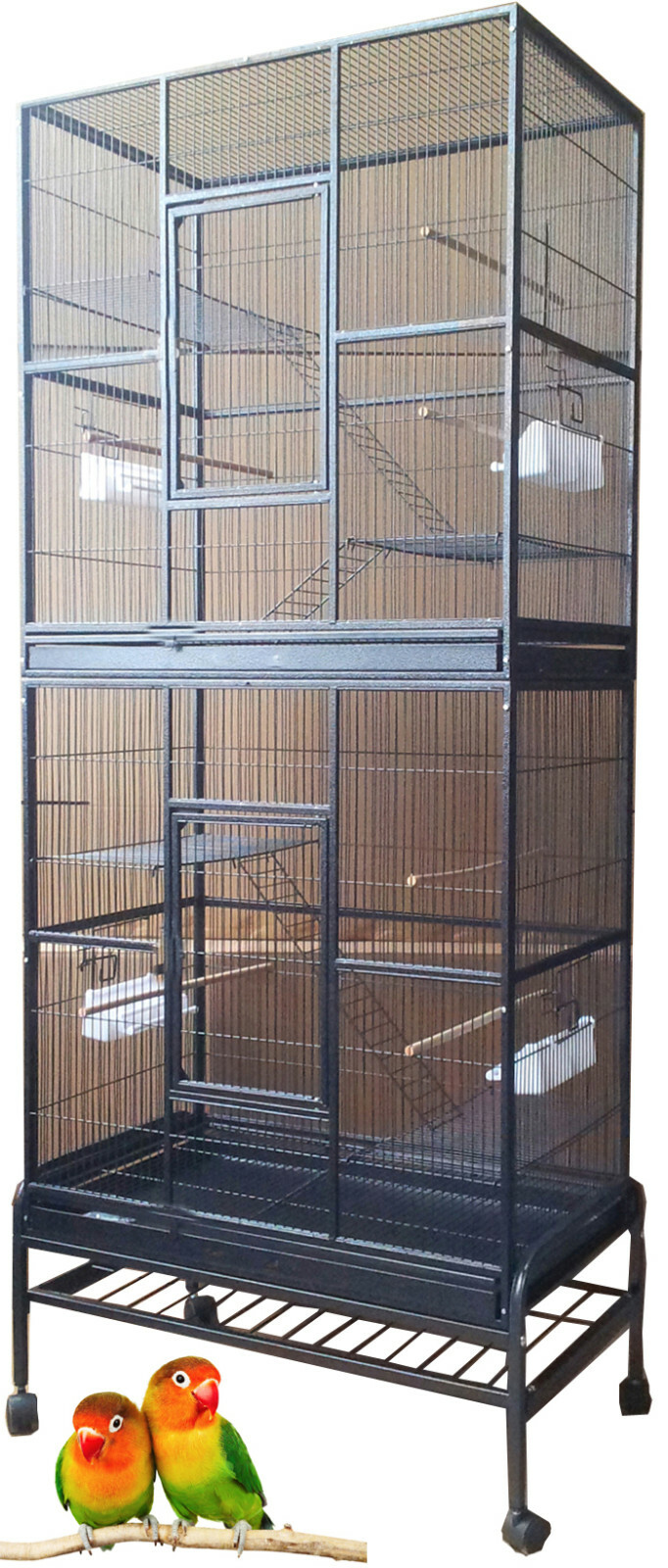 X-LARGE Double Stacker Bird Cockatiel Sugar Glider Cockatiel Flight Breeder Cage