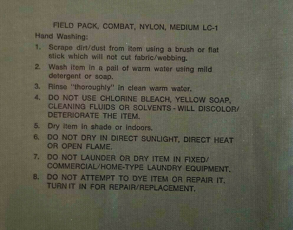 2 Pack LC-1 ALICE Medium Field Pack Back Pack Replacement Flap Inner Lid Liners