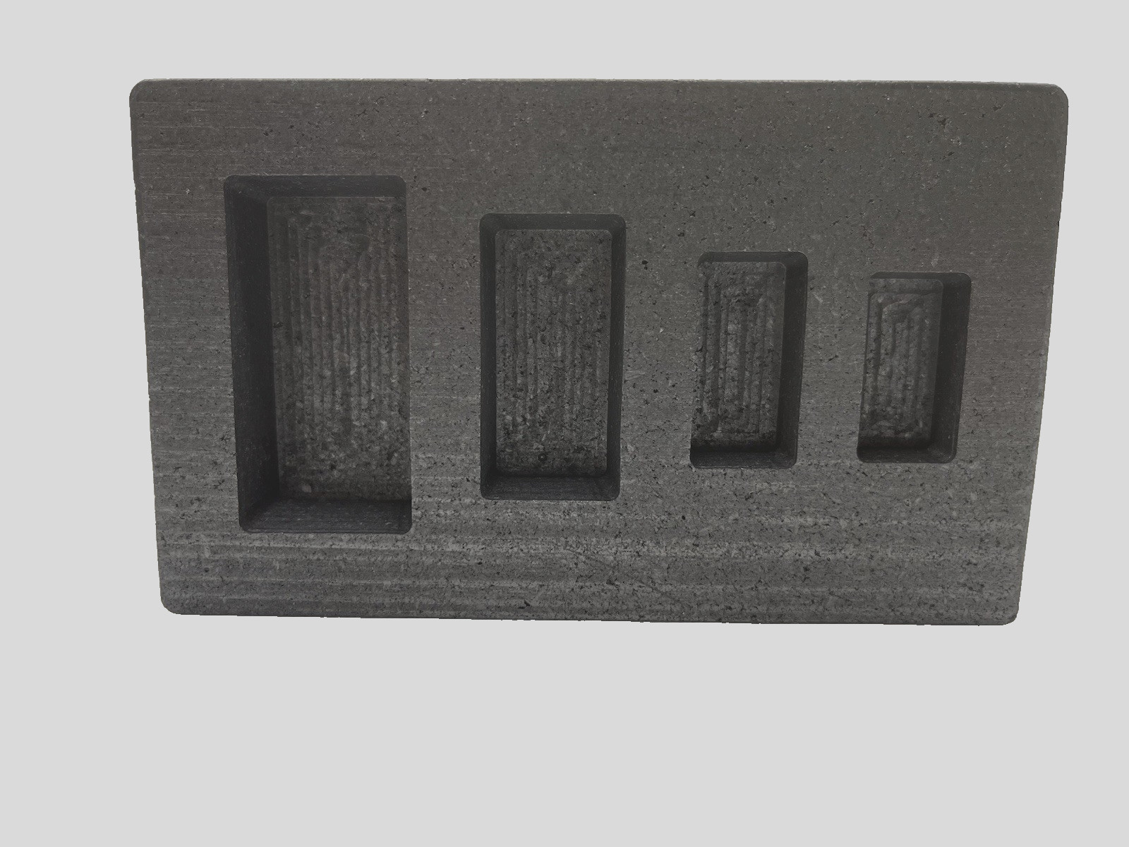 (4) Cavity Bar 1 oz, 2 oz, 5 oz, and 10 oz Graphite Gold Ingot Mold for Casting
