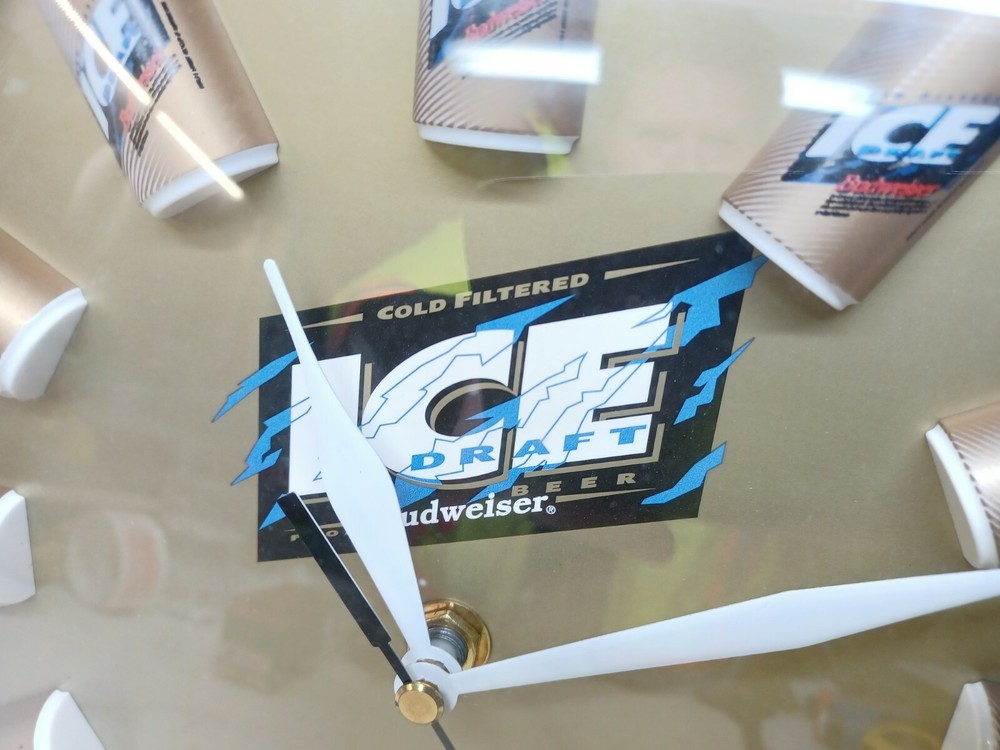 Budweiser Beer Ice Draft Clock 3D