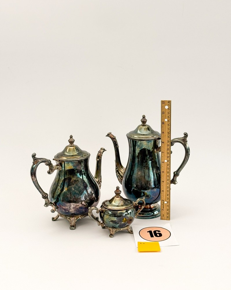 Vintage Silver Plated Tea/Coffee Set W/Sugar