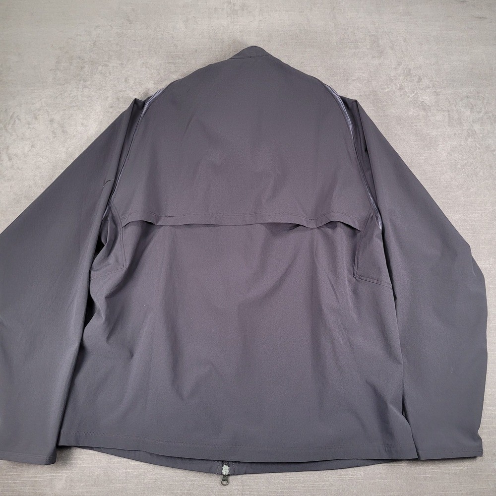 Nike Jacket Full Zip Lightweight Running Track Gray Spandex Polyester Blend XL