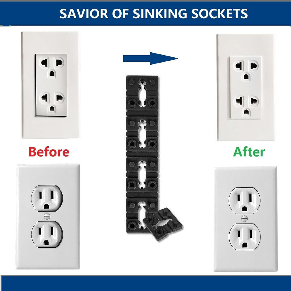 100Pcs Outlet Spacers for Electrical Box, Electrical Outlet Spacers Shims Switch