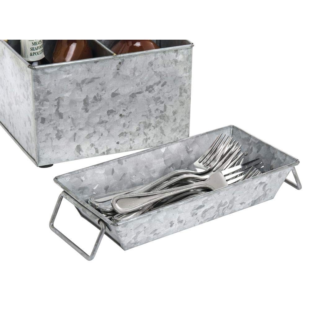 HUBERT® Galvanized Metal Serving Pan Rectangular - 10" L x 5" W x 2" H