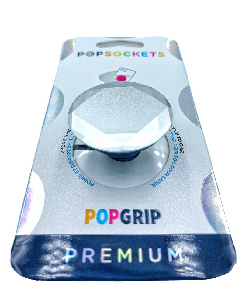 PopSockets Premium Diamond 💎 Silver Phone Grip PopSocket Pop Socket PopGrip