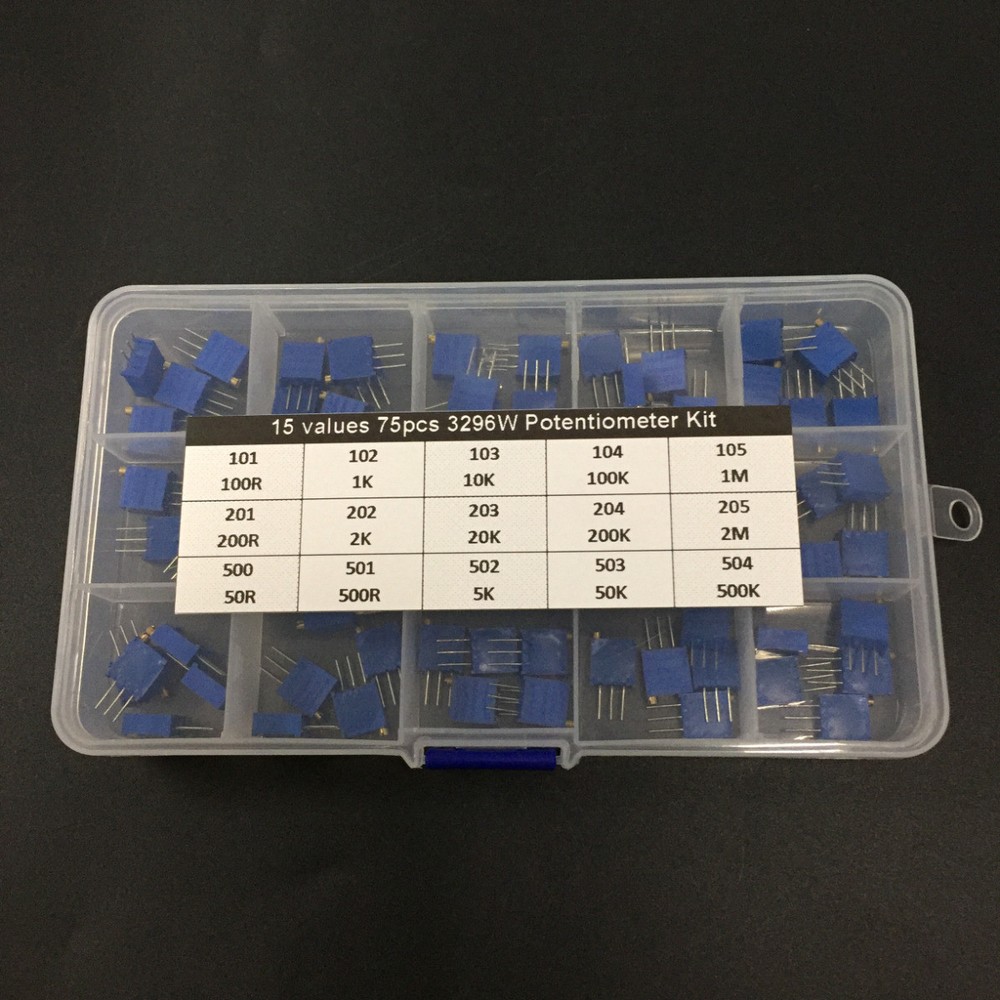 1 set 3296W Potentiometer Kit High Precision Variable Resistor With Free Box