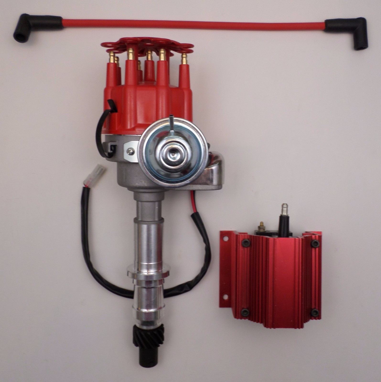 PONTIAC RED Small Cap HEI Ready-to-Run Distributor, Coil 301-326-350-389-400-455
