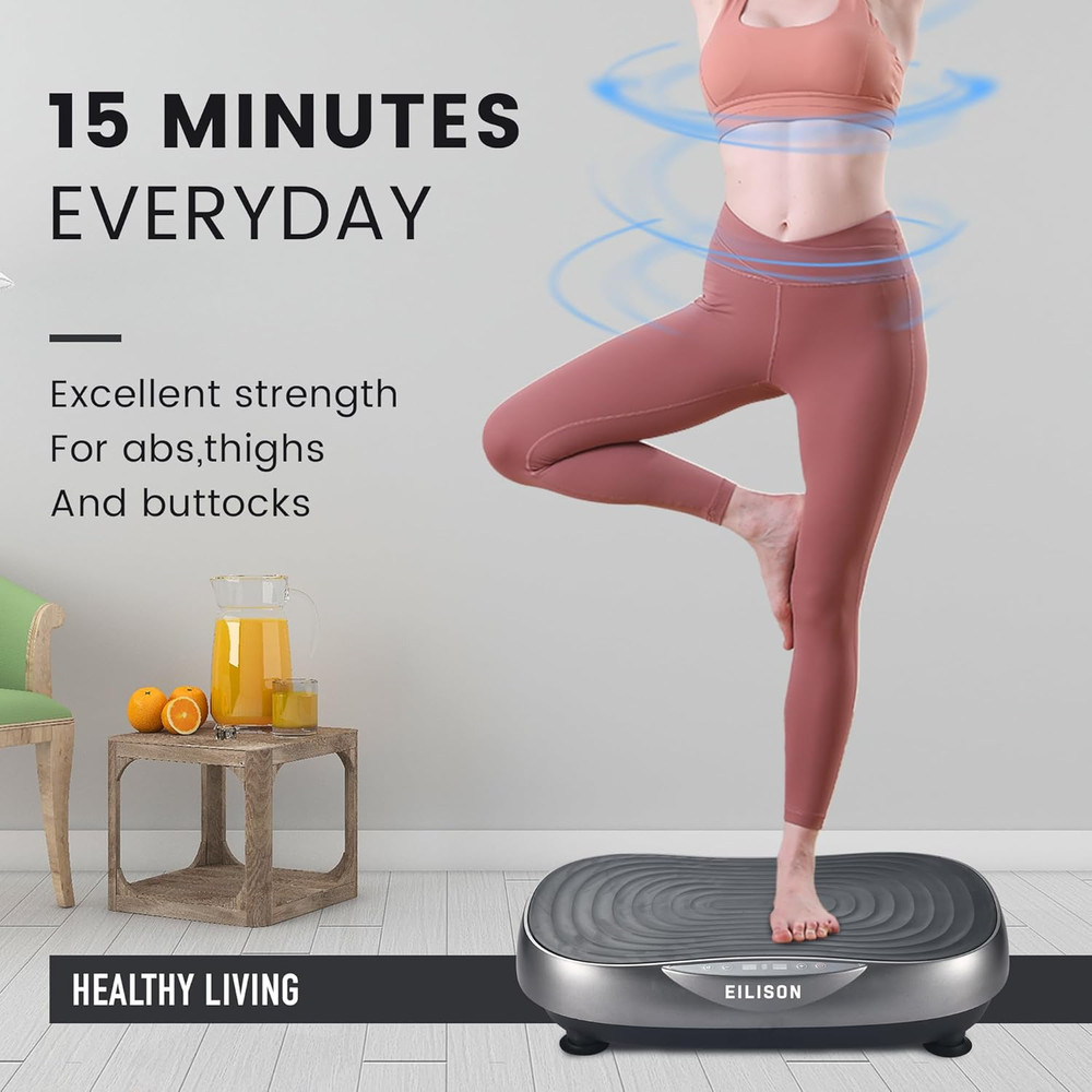 Vibration Plate Exercise Machine - Whole Body Workout Platform, 99 Adjustable Sp