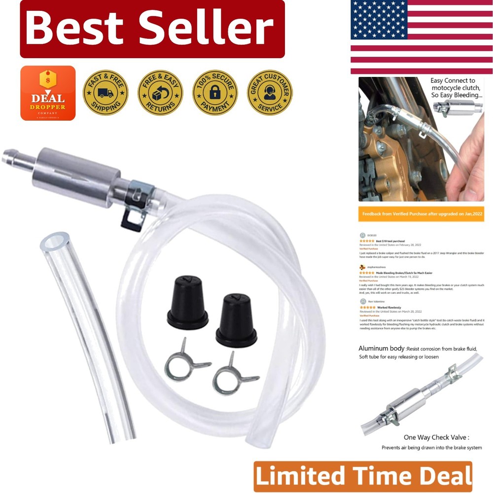 Efficient Brake Bleeder Tool Kit with Check Valve for Motorcycle Maintenance