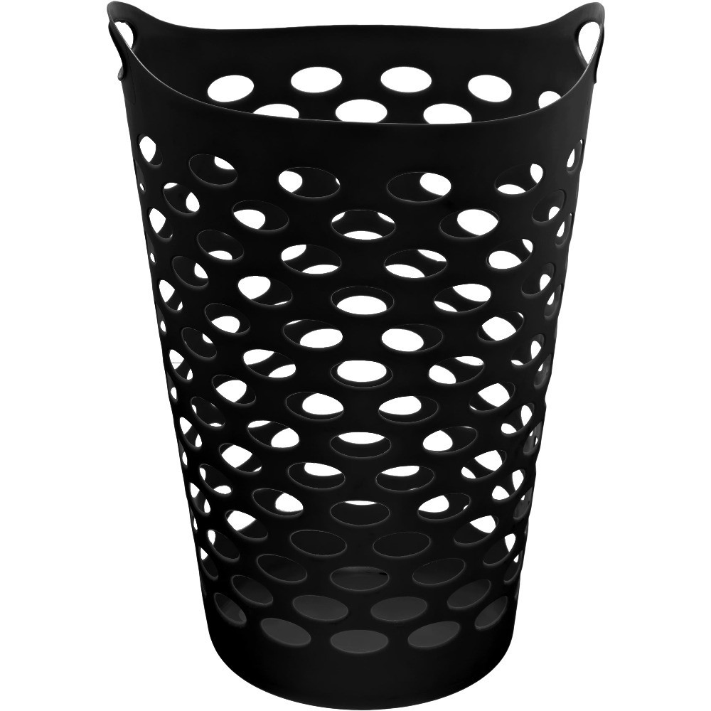 Flex Carrying Handles Laundry Hamper, Black
