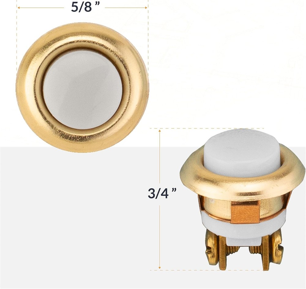 Versatile Brass Push Button for Doorbell - Wired Design, Perfect for Any Setting