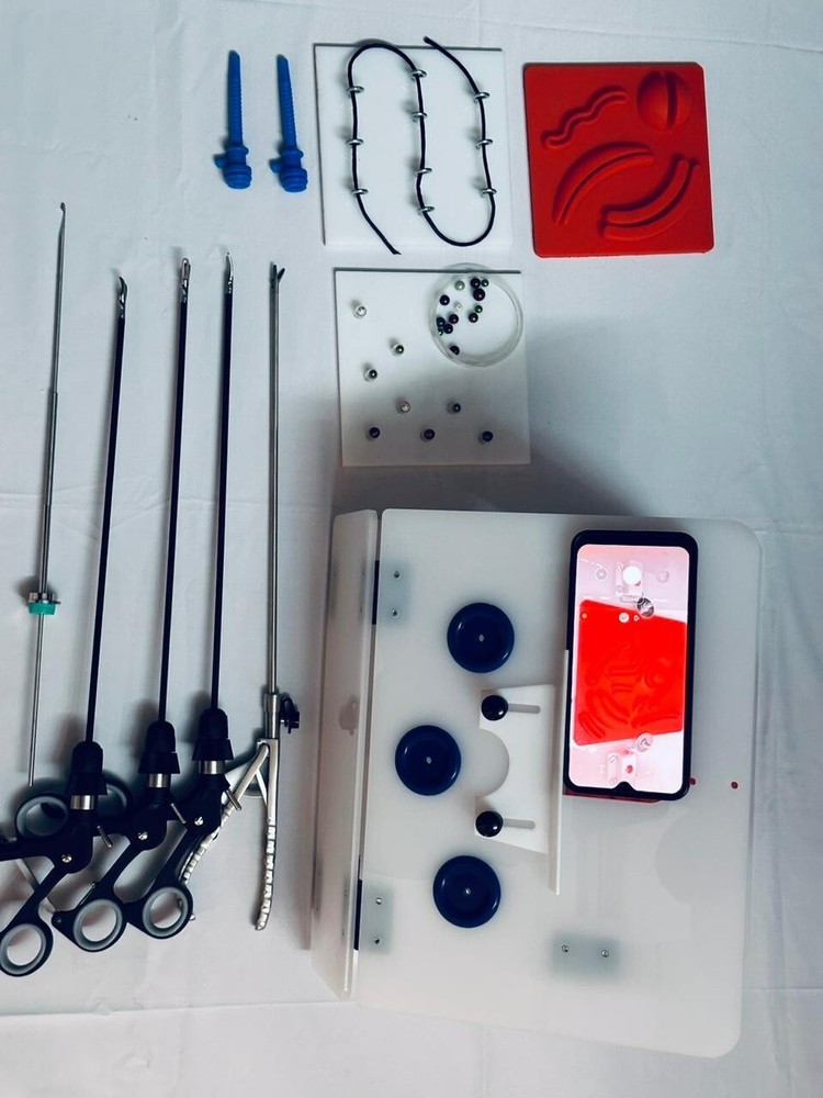 Laparoscopic Simulator Training Box Endo Trainer Foldable Instrument Set Kit