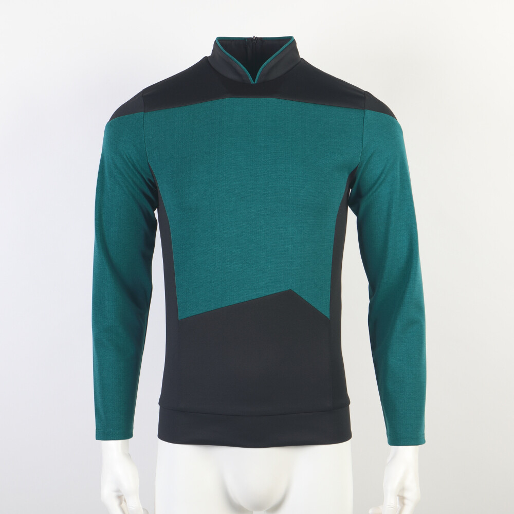 The Next Generation Picard Red Starfleet Uniforms TNG Data Gold Blue Top Shirts