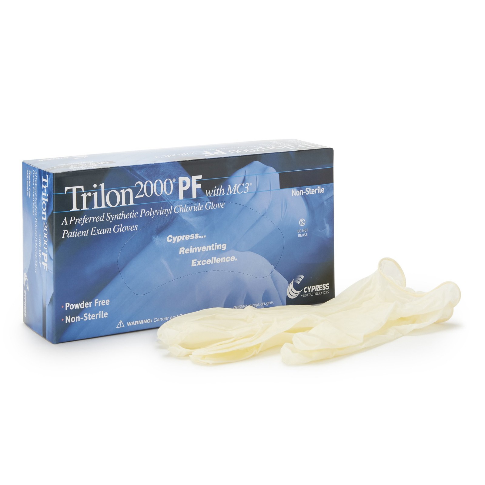 Trilon 2000 PF with MC3 Stretch Vinyl Exam Glove -  100 per Box