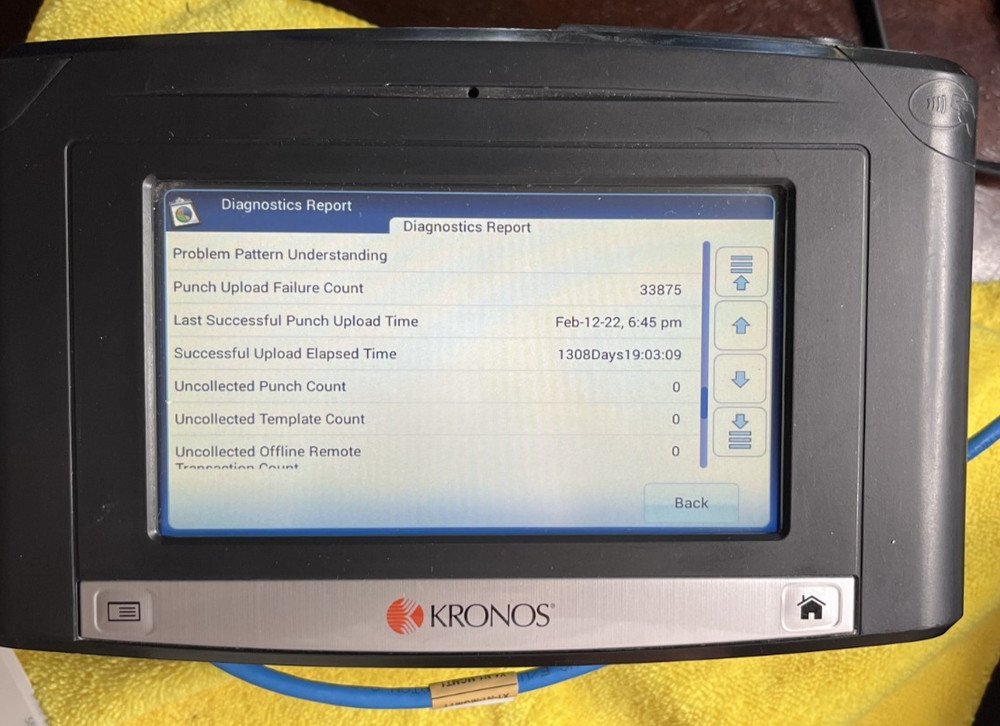 Kronos 8609100-007 InTouch 9100 Time Clock tested