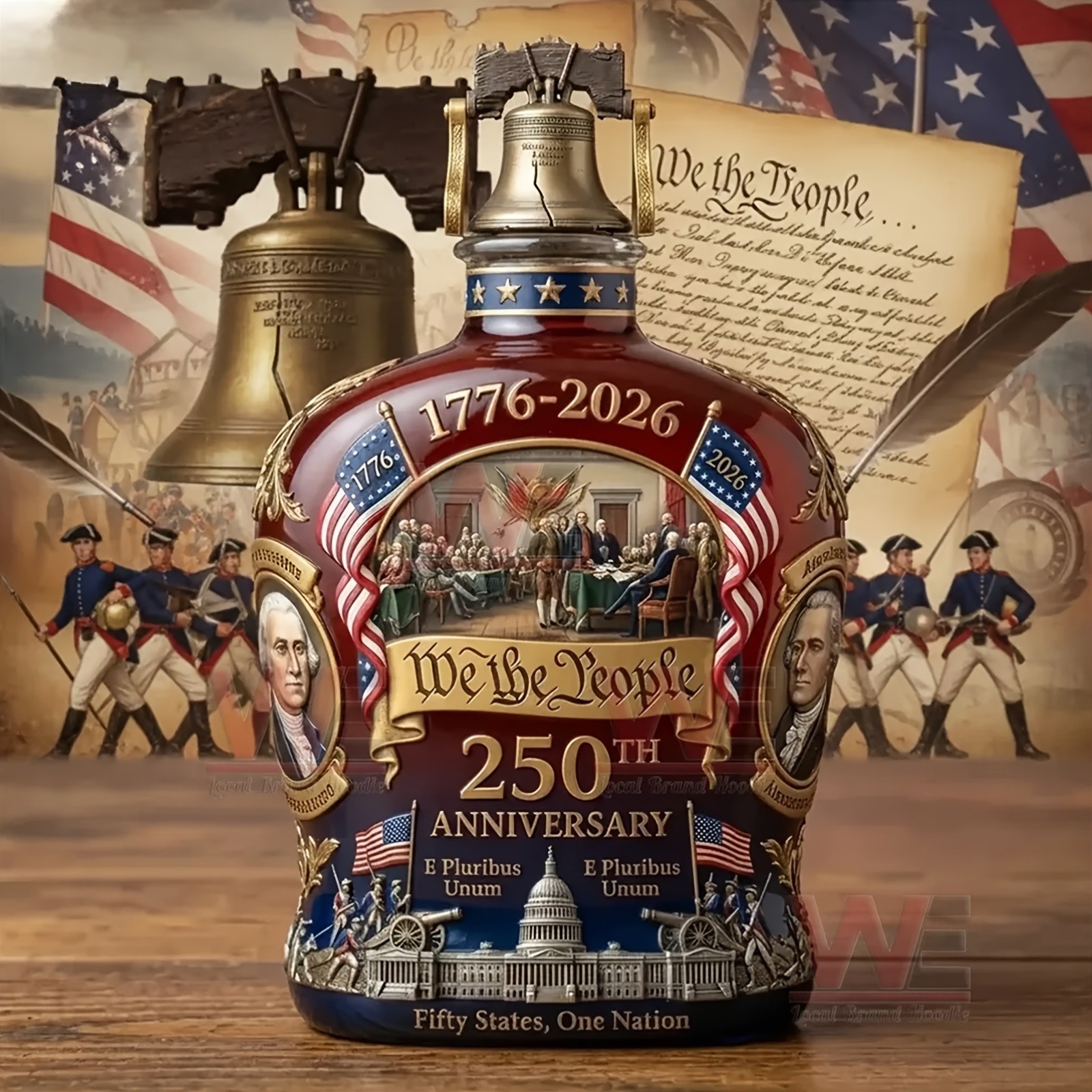 250th Anniversary Commemorative Whiskey Bottle | Collectible Edition Glass