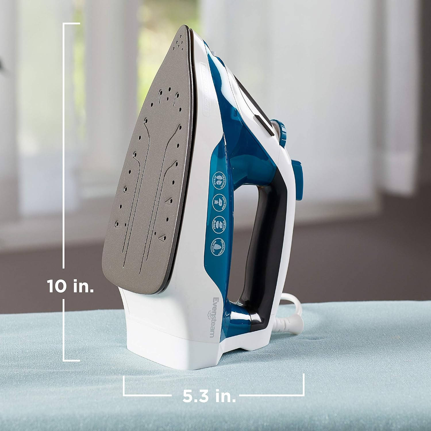 BLACK+DECKER Compact Easy Steam Iron with Non-Stick Soleplate and Vertical Steam