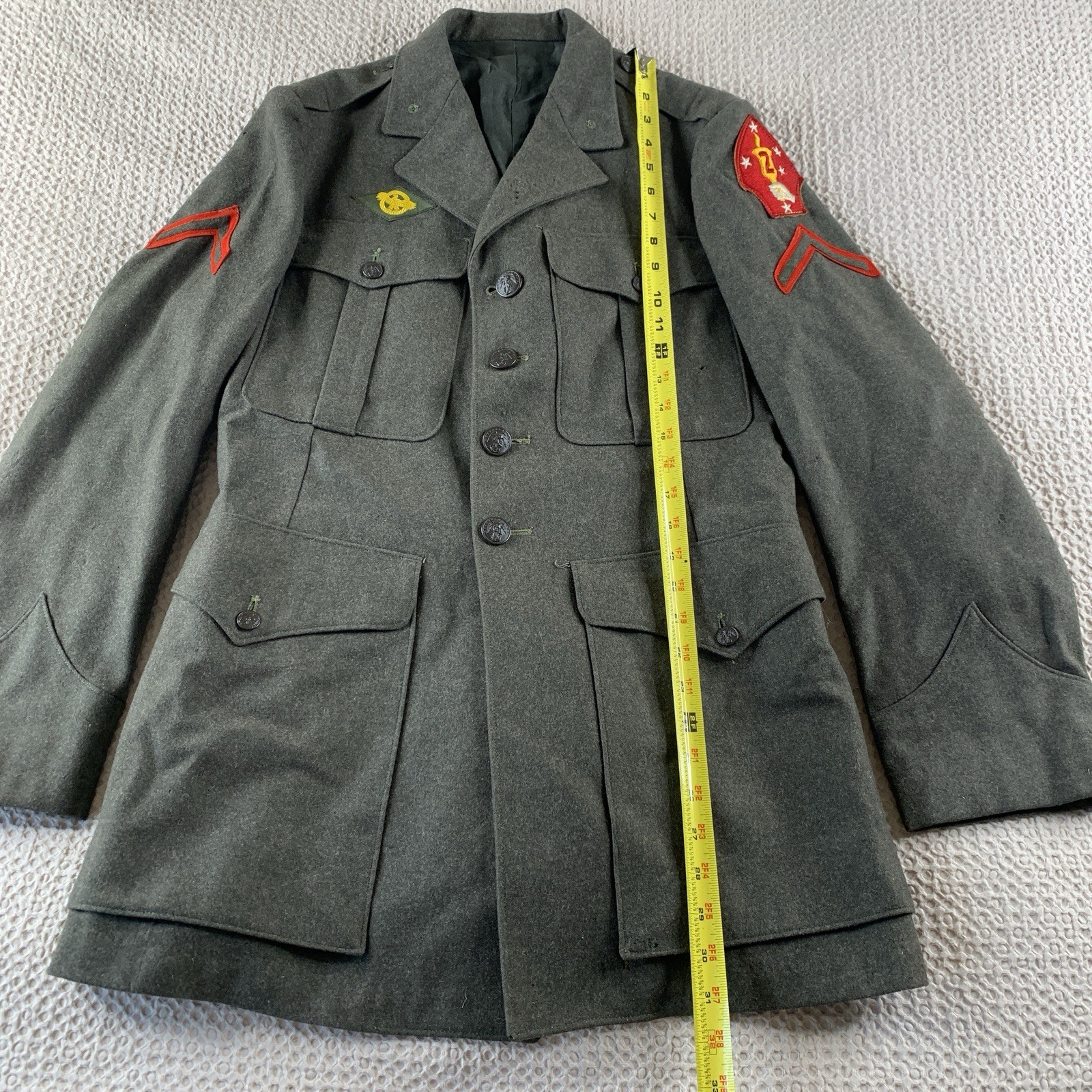 WWII US Marine Corps USMC Dress Jacket Corporal Eisenhower Ike 2nd Division 1944
