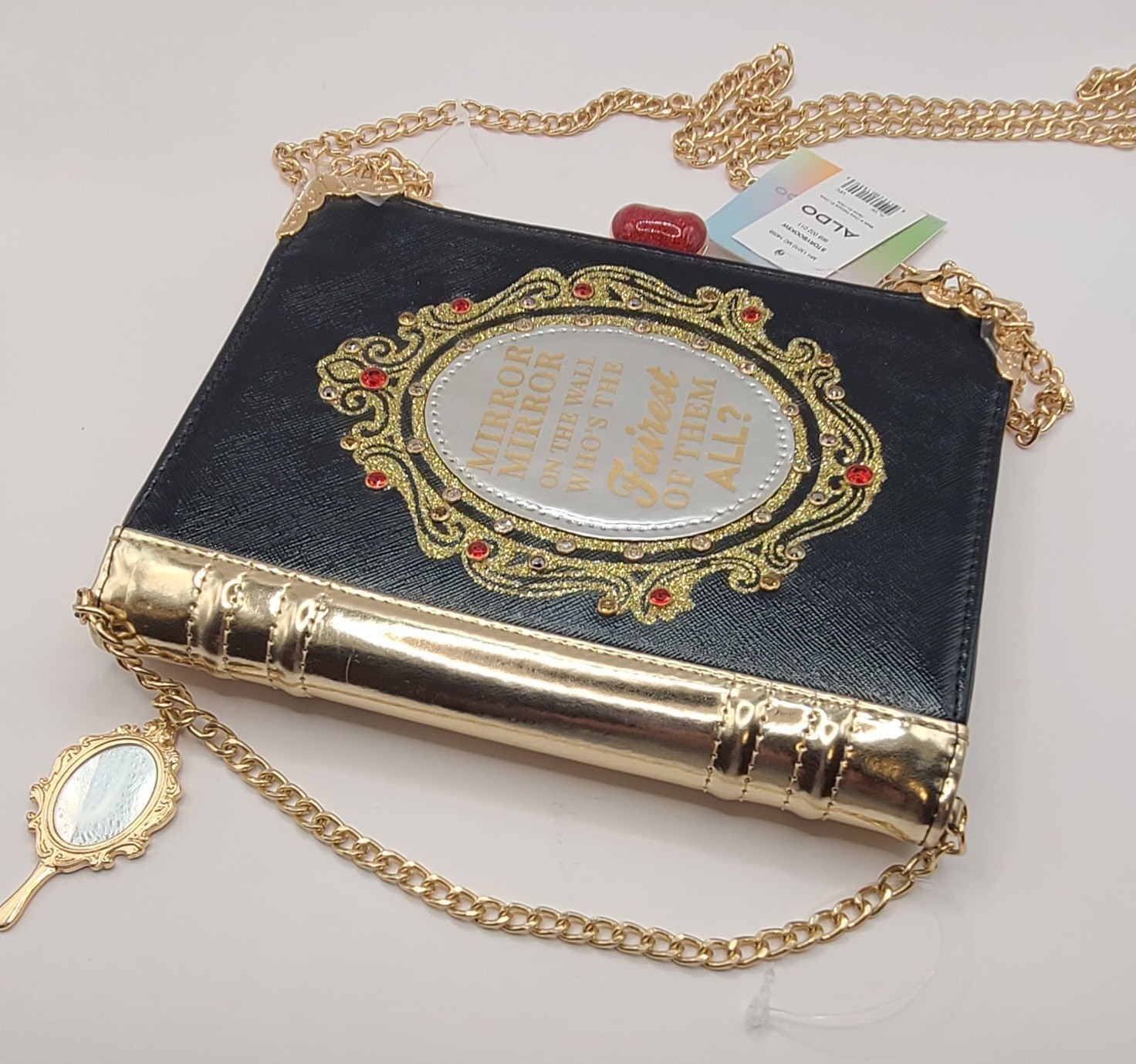 Disney x Aldo Clutch Purse Snow White Mirror Mirror, Disney 100th BlackGold New