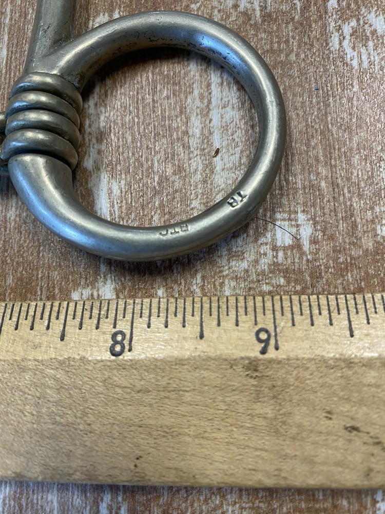 Western Horse Bit Snaffle Stainless Marked TB BTC