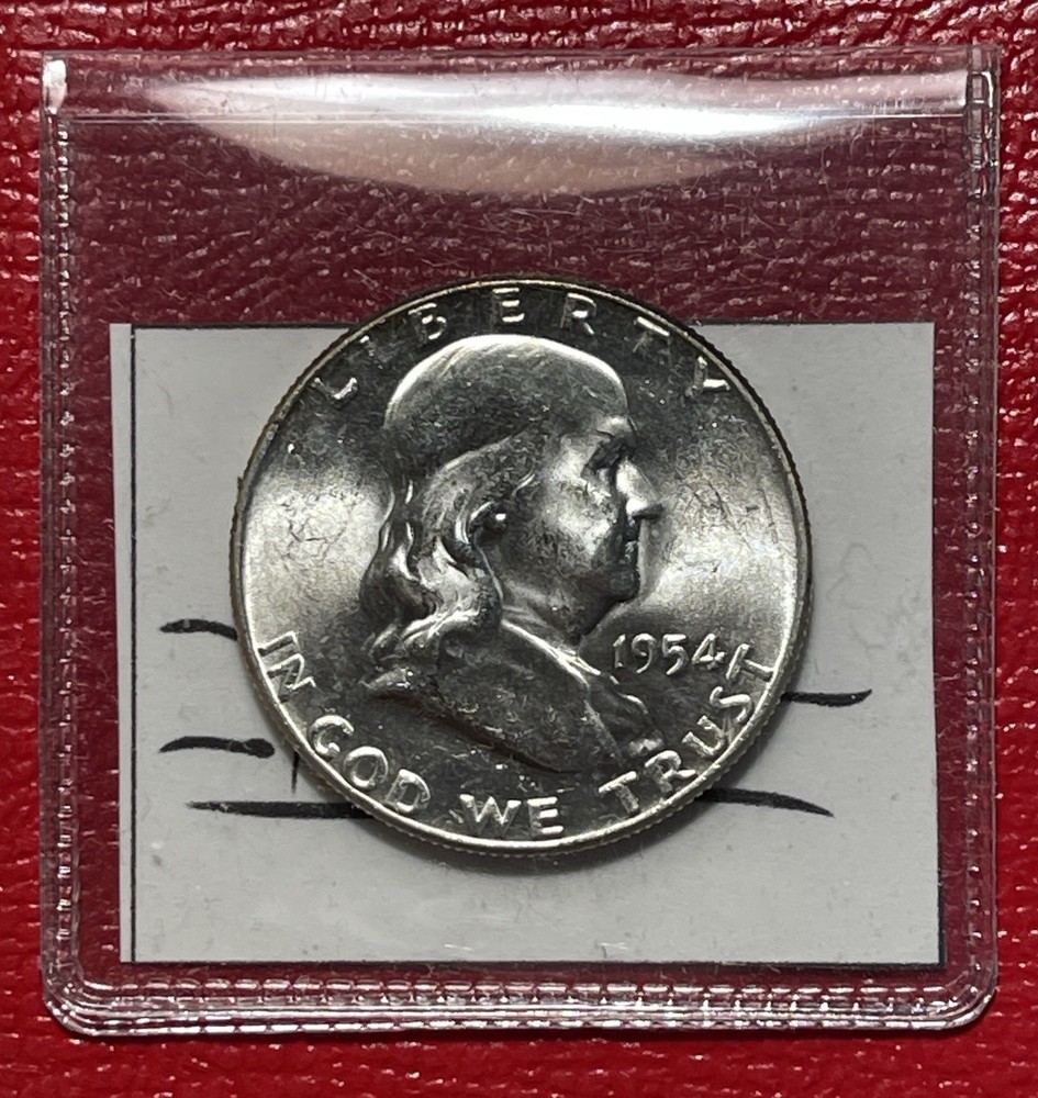 1954 P Franklin Silver Half Dollar, Choice to Gem Uncirculated.