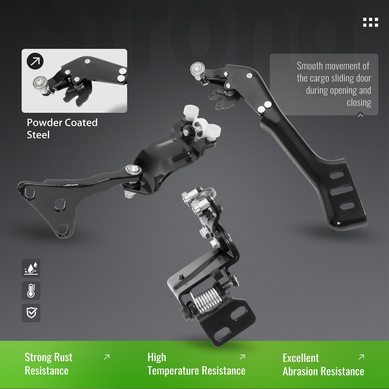 Sliding Door Hinge Roller Set Right Side For Ford Transit 150 250 350 2015-2023